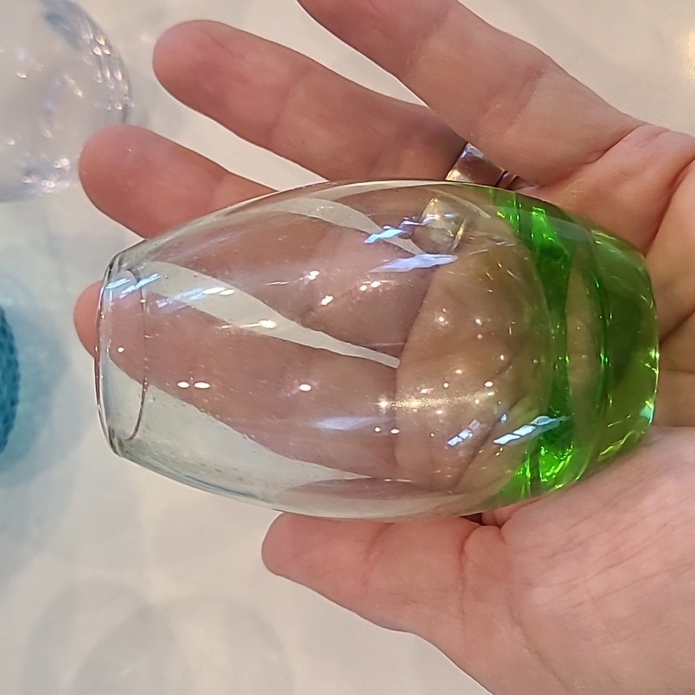 Vintage Blue and Green Glass Vase Collection - Picture 3 of 6